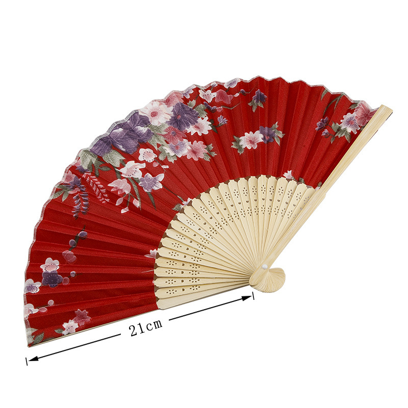 Kínai stílusú összecsukható juanfan bambusz üreges kis papírventilátor kreatív klasszikus antik hordozható női ventilátor esküvői szobadekoráció