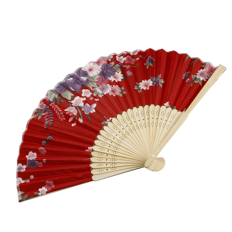 Kínai stílusú összecsukható juanfan bambusz üreges kis papírventilátor kreatív klasszikus antik hordozható női ventilátor esküvői szobadekoráció