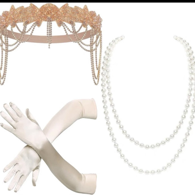 Amazon forrás 1920-as évekbeli Halloween lakoma női bojtos lánc hajpánt dekoráció fekete gyémánt toll tánccal