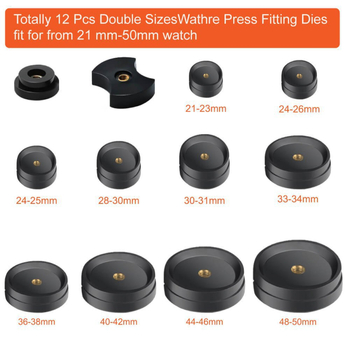 17 τεμάχια εργαλεία πίεσης ρολογιών και αξεσουάρ, αφαίρεση μούχλας, αφαίρεση πίσω μέρους ρολογιού από κοντινή απόσταση και αντικατάσταση μπαταρίας