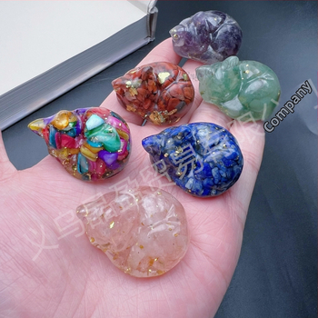 Φυσική κόλλα ρητίνης χαλικιού από κρύσταλλο για γατάκια που ξαπλώνουν επιρρεπή σε γάτες, στολίδια διασυνοριακού καυτού εξωτερικού εμπορίου, χονδρικής πώλησης