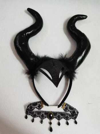 Νέο στυλ κολιέ για τα μαλλιά με μαγικό κέρατο ύπνου, σετ δύο τεμαχίων, παιδικά στηρίγματα για παραστάσεις Halloween, κόμμωση με κέρατο διαβόλου