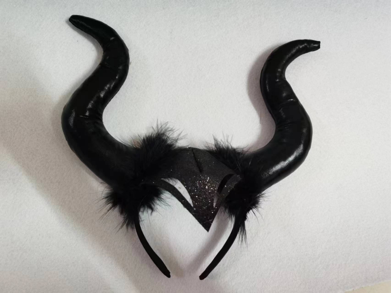 Νέο στυλ κολιέ για τα μαλλιά με μαγικό κέρατο ύπνου, σετ δύο τεμαχίων, παιδικά στηρίγματα για παραστάσεις Halloween, κόμμωση με κέρατο διαβόλου