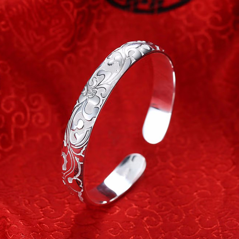 Jiahui εξαιρετικό βραχιόλι μόδας ιδιοσυγκρασία γυναικεία λουλούδια όπως βραχιόλι μπροκάρ ασημένιο βραχιόλι κοσμήματα άμεση χονδρική