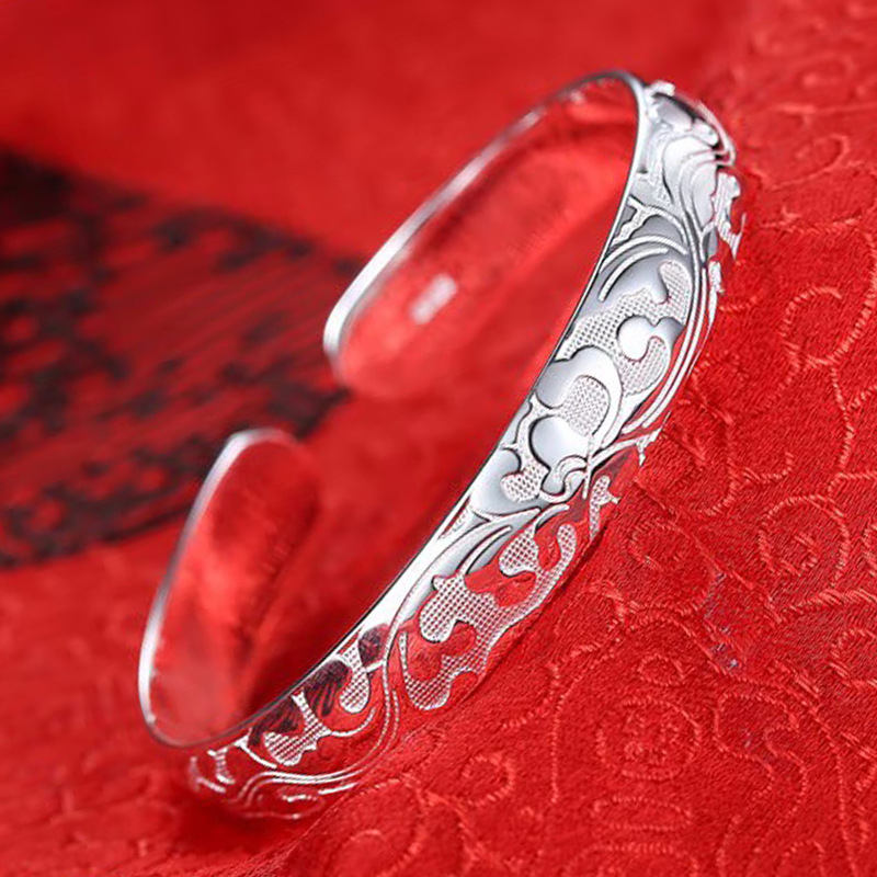 Jiahui εξαιρετικό βραχιόλι μόδας ιδιοσυγκρασία γυναικεία λουλούδια όπως βραχιόλι μπροκάρ ασημένιο βραχιόλι κοσμήματα άμεση χονδρική