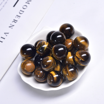 Φυσική κίτρινη πέτρα μάτι τίγρης κρυστάλλινη μπάλα λαβή χειροσφαίρισης μάτι γάτας κρυστάλλινη μπάλα χειροτεχνίας στολίδια διασυνοριακής χονδρικής