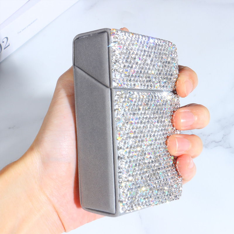 Nagykereskedelmi gyémánt durva cigarettadoboz finom cigarettadoboz 20 darabos férfi és női cigarettadoboz felhajtható hordozható cigarettadoboz nedvességálló cigarettatáska ajándék