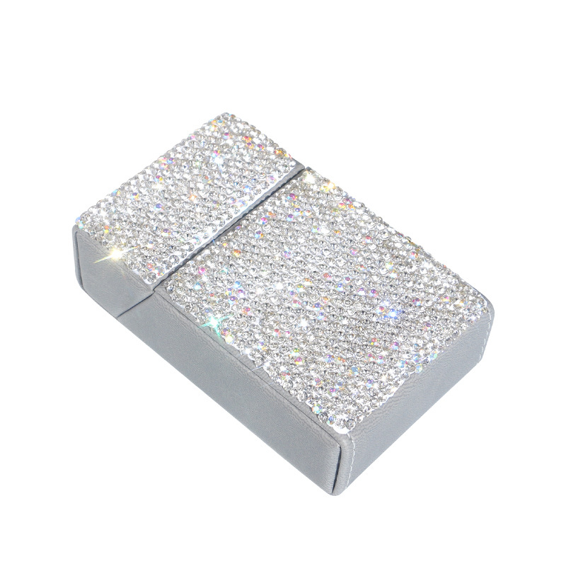 Nagykereskedelmi gyémánt durva cigarettadoboz finom cigarettadoboz 20 darabos férfi és női cigarettadoboz felhajtható hordozható cigarettadoboz nedvességálló cigarettatáska ajándék