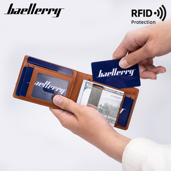 Vīriešu karšu turētājs, jauns Baellerry pārrobežu RFID oglekļa šķiedras vienkāršs dolāru banknotes turētājs, plāns maciņš