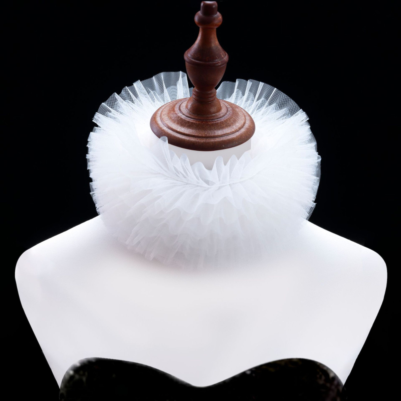 Határokon átnyúló Temu bolyhos hálós hamis nyakörv retró kiegészítők elegáns, csúcskategóriás sál csoportos előadás nyakékszerek kellékek