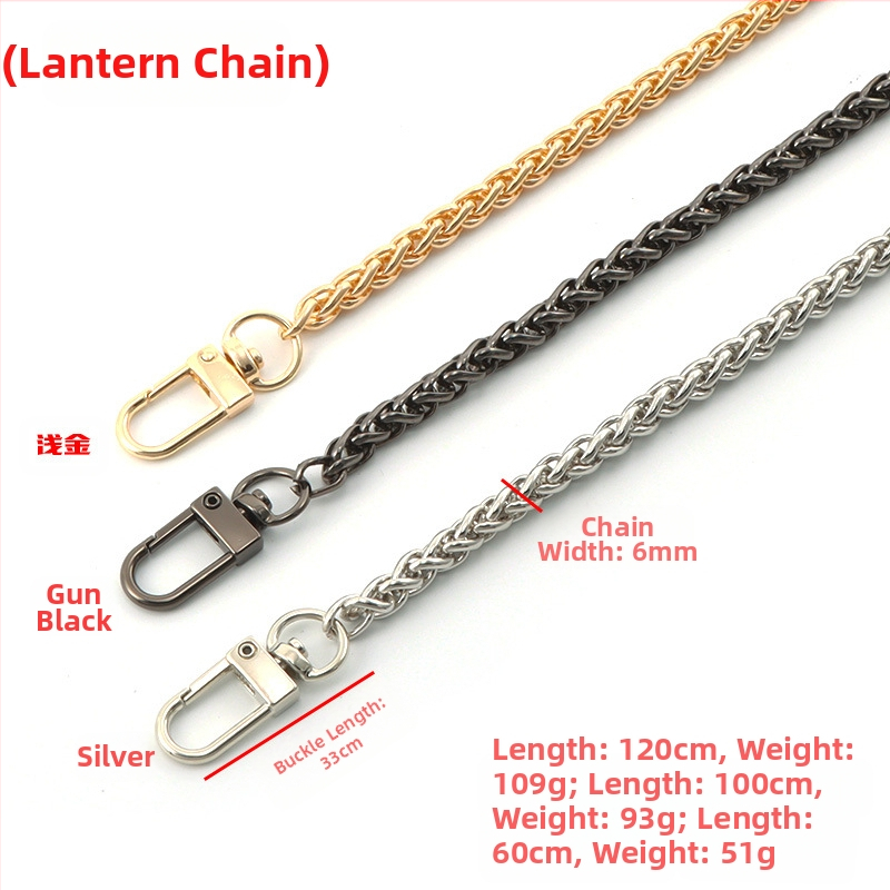 „Spot Lantern“ grandinėlės formos krepšys susuktos grandinėlės formos metalinė grandinėlė su vienu peties pakaitiniu krepšiu per petį