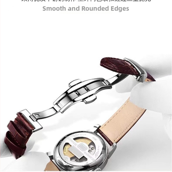 Ρολόι Dream Butterfly με πέντε άκρα και αστέρια του 2024, γυναικείο, ελαφρύ, πολυτελές, niche ρολόι, με ασημί καντράν και ασημί καντράν.