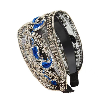 Γυναικείο κλιπ μαλλιών με λευκό σκελετό για τα μαλλιά, με φαρδύ γείσο και δαντέλα, αντιολισθητική κορδέλα για τα μαλλιά, χονδρικής