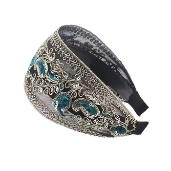 Γυναικείο κλιπ μαλλιών με λευκό σκελετό για τα μαλλιά, με φαρδύ γείσο και δαντέλα, αντιολισθητική κορδέλα για τα μαλλιά, χονδρικής