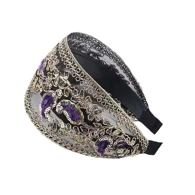 Prekogranična bijela obruč za kosu za žene, slomljena kosa, široki obodi, čipkasta kopča za kosu sa zubima, neklizajuća traka za kosu, veleprodaja