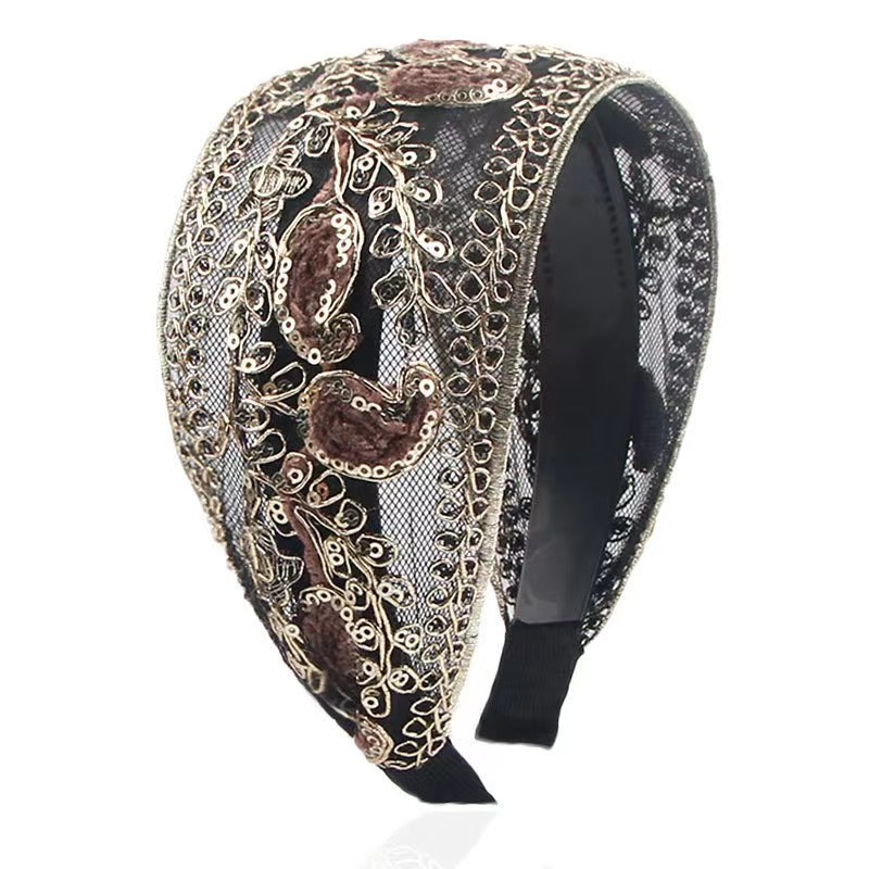 Prekogranična bijela obruč za kosu za žene, slomljena kosa, široki obodi, čipkasta kopča za kosu sa zubima, neklizajuća traka za kosu, veleprodaja