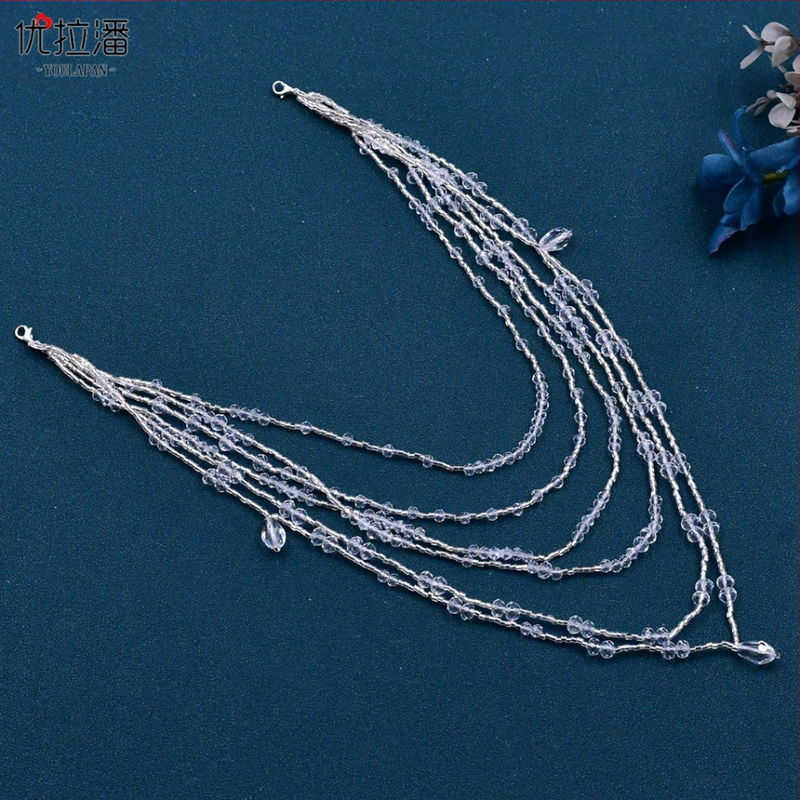 Ulapan Sg04 Експортна кристална верижка за рамо, подвижна многослойна бижутерия с пискюли, многофункционални европейски и американски булчински аксесоари