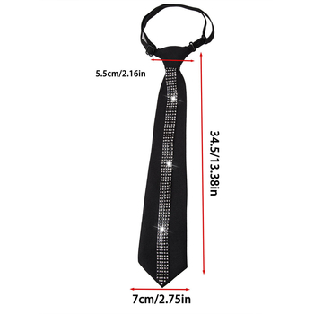Διασυνοριακό ελαφρύ πολυτελές μαύρο στρας γραβάτα ρυθμιζόμενο τεμπέλης παπιγιόν, γυναικεία περιστασιακή επαγγελματική γραβάτα πουκάμισο χονδρικής