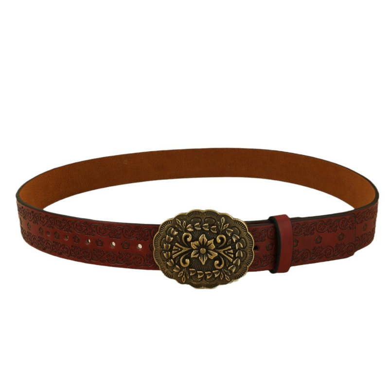 Európai és amerikai stílusú szexi öv, nyugati csattal, dombornyomott mintával, faragott női lemezcsattal, Valentin-napi díszes derékpánttal