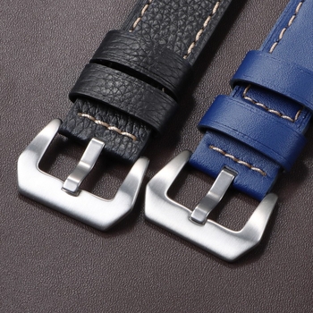 Curea din piele Chubby Dahai, curea groasă, simplă, Litchi, pentru Huawei Watch 2Pro, 20/22