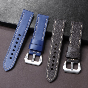 Curea din piele Chubby Dahai, curea groasă, simplă, Litchi, pentru Huawei Watch 2Pro, 20/22