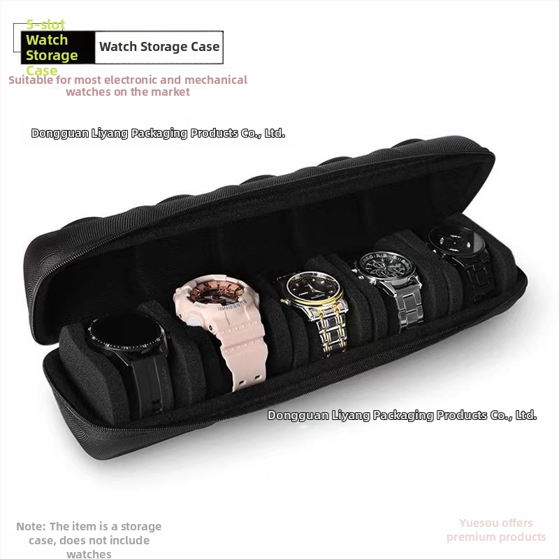 Gamykloje sandėlyje esanti tiesioginė EVA laikrodžių dėžutė 12345 kortelių laikymo krepšys rankinių laikrodžių pakuotė, atspari kritimams, smūgiams, nešiojama