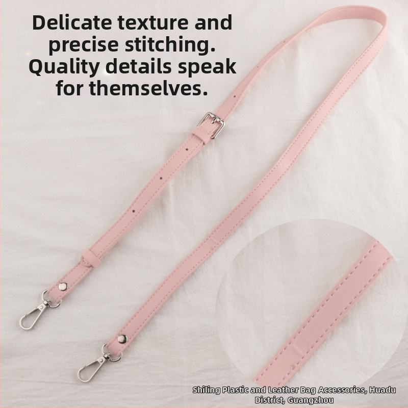 Обикновена чанта през рамо с резервна презрамка, плътен цвят, изкуствена кожа, регулируема презрамка без перфоратори, аксесоари за преоборудване