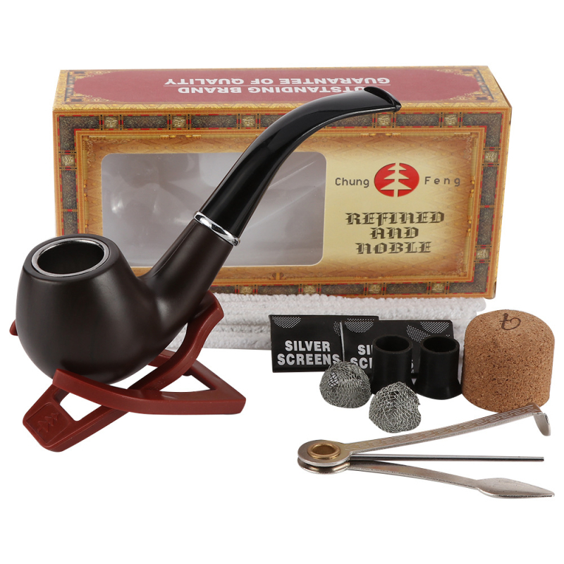 Piiriülene kuummüük koos lisatarvikutega vaigust piibuülikonna suitsetamistarvikute täiskomplekt vanamoodsa imitatsiooniga täispuidust filtritoru hulgimüük