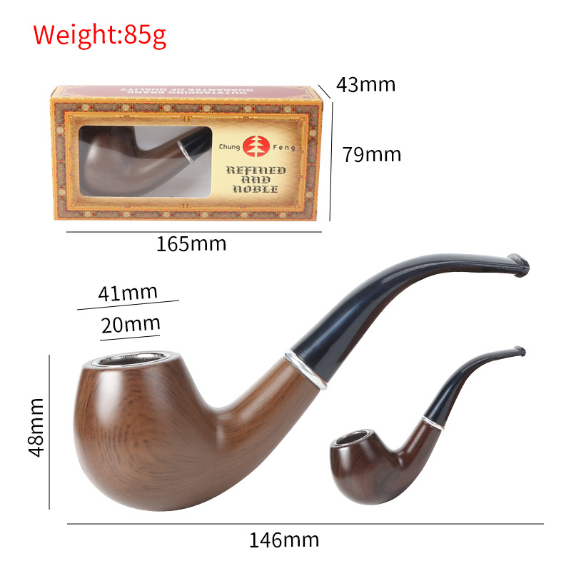 Piiriülene kuummüük koos lisatarvikutega vaigust piibuülikonna suitsetamistarvikute täiskomplekt vanamoodsa imitatsiooniga täispuidust filtritoru hulgimüük