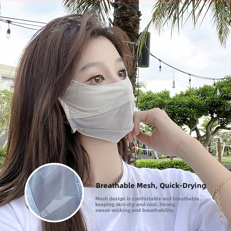 Защитна маска за очи, дишаща, дамска лятна, UV защита, тънка мрежеста слънцезащита, триизмерна маска за цялото лице