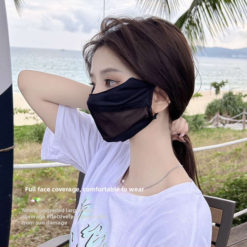 Защитна маска за очи, дишаща, дамска лятна, UV защита, тънка мрежеста слънцезащита, триизмерна маска за цялото лице