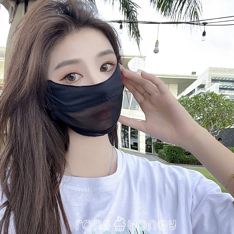 Akių apsauga kampinė, kvėpuojanti, moteriška kaukė, apsauga nuo UV spindulių, vasarinė, plono tinklelio, apsauga nuo saulės, viso veido, apsauga nuo saulės, trimatė kaukė