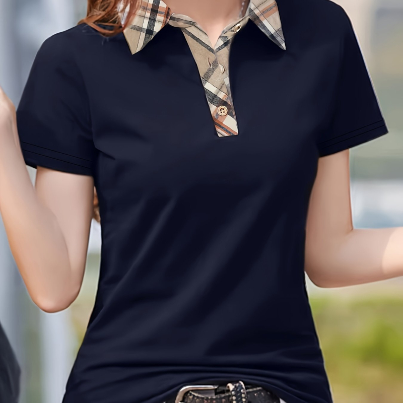 Női Stílusos Lezser Felső Barna Rövid Ujjú, Határokon Átnyúló Dropshipping