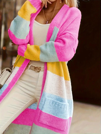 Amazonov najpopularniji novi jesenski i zimski kardigan dugih boja, široki, pleteni, za europske i američke žene za 2025. godinu