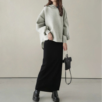 Raktáron lévő japán stílusú 2024 tavaszi/nyári új, egyszerű, egyszínű, bő kapucnis pulóver nőknek