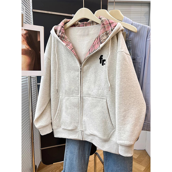 Design Sense paksendatud niši kardiganiga kapuutsiga kampsun naistele 2024. aasta uus sügis- ja talvel laisa stiiliga pealismantel