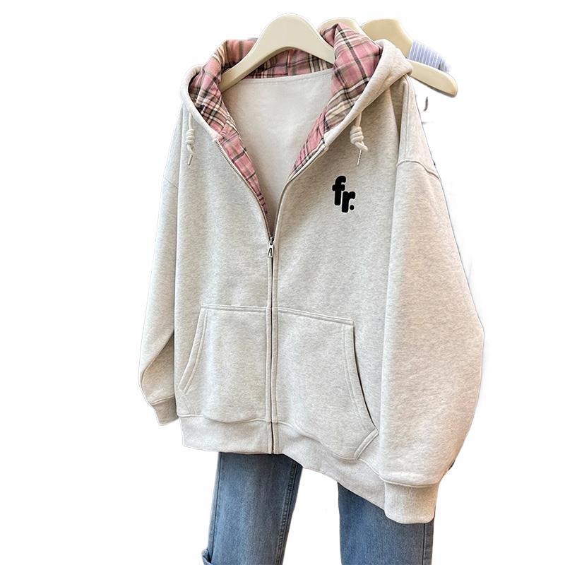 Design Sense paksendatud niši kardiganiga kapuutsiga kampsun naistele 2024. aasta uus sügis- ja talvel laisa stiiliga pealismantel