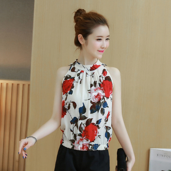 2025 új nyári koreai stílusú, nagy méretű, sokoldalú, ujjatlan, pántnélküli, kis ing, hasat takaró, divatos sifon ing nőknek