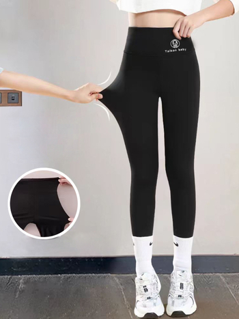 Shark püksid naiste ülerõivad 2024 sügis ja talv kõrge vöökohaga kõhu- ja puusaretuusid fliisvoodriga paksud Barbie püksid soojad