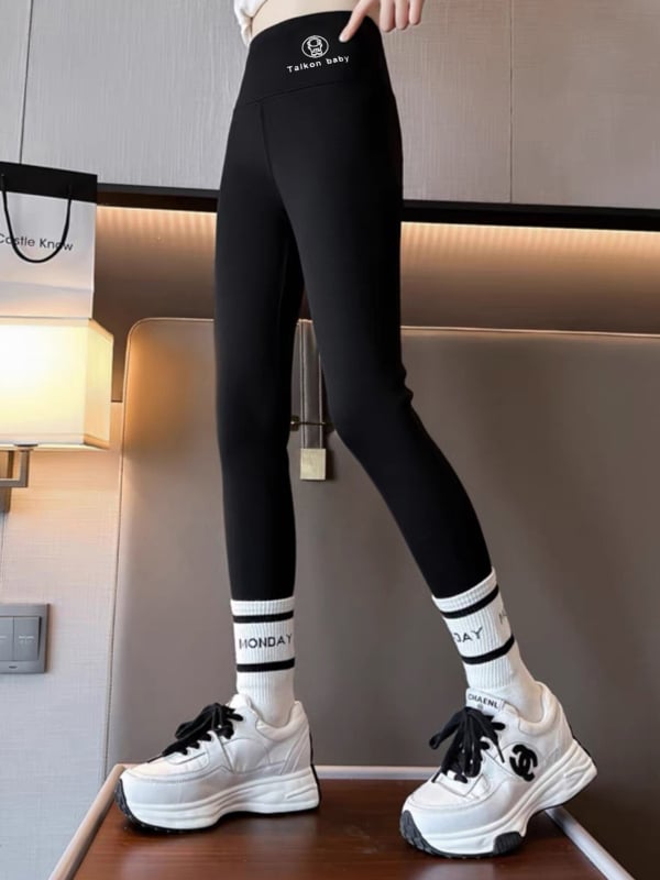 Shark püksid naiste ülerõivad 2024 sügis ja talv kõrge vöökohaga kõhu- ja puusaretuusid fliisvoodriga paksud Barbie püksid soojad