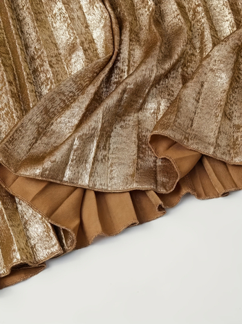 Νέα γυναικεία φούστα μίντι με ψηλή μέση και πτυχώσεις σε γραμμή Α για διασυνοριακό dropshipping του 2025, μονόχρωμη διασυνοριακή