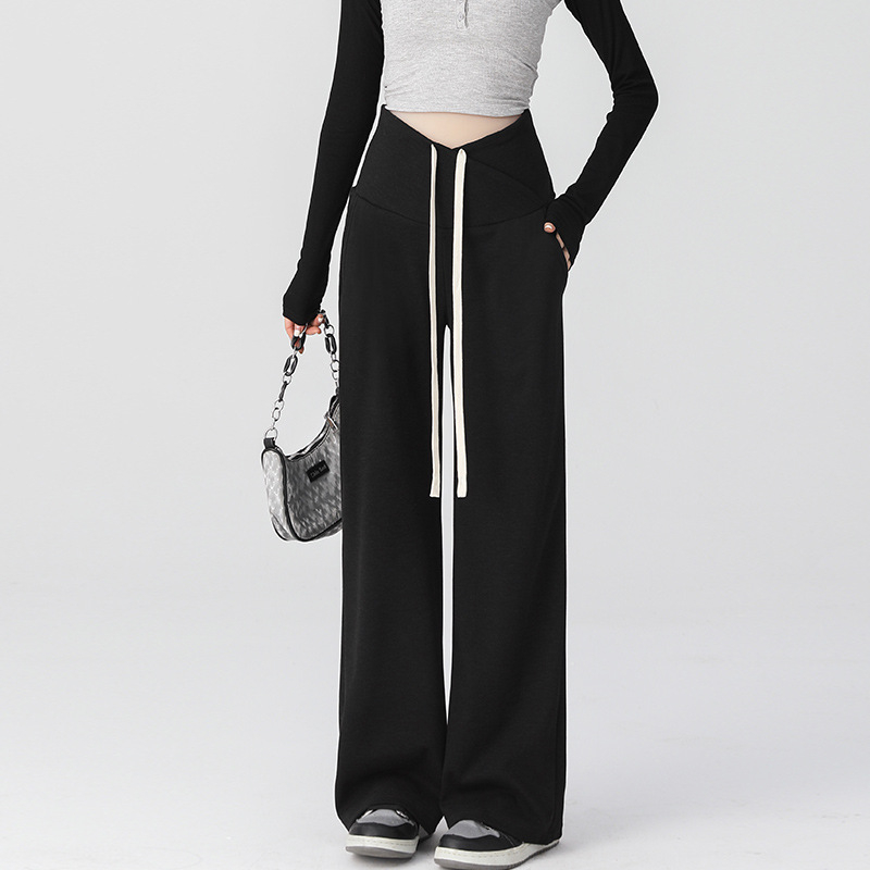 Rasedate naiste kevad- ja sügisriided 2024 uued fliisvoodriga laiad püksid, varase raseduse püksid, sügis-talveriided