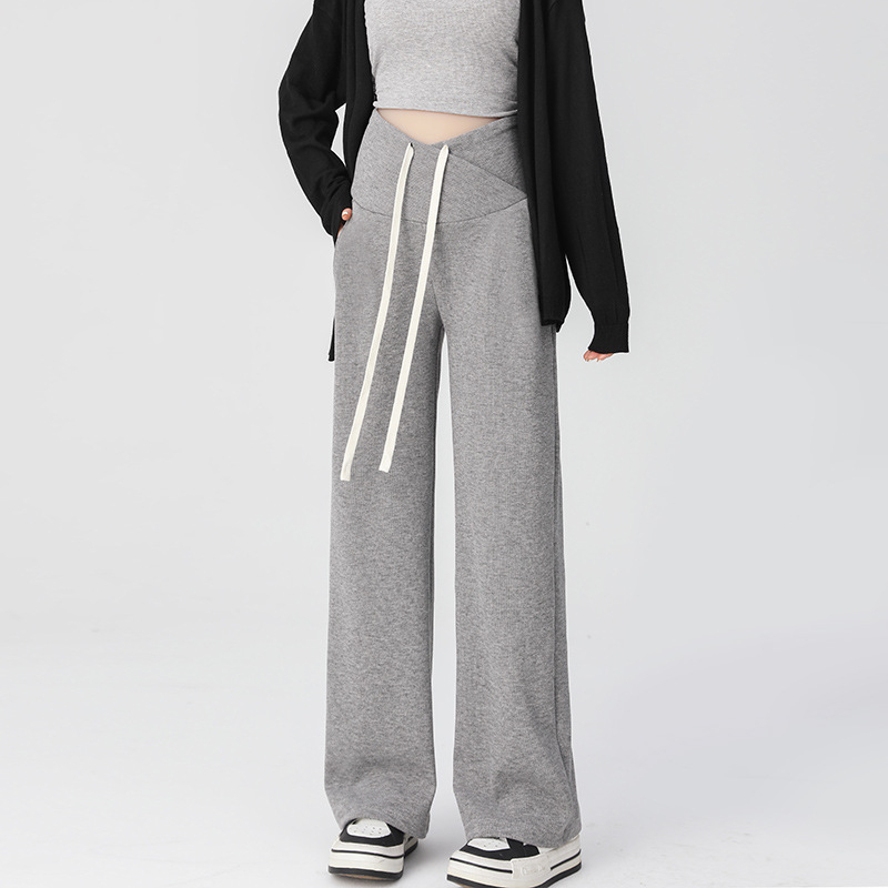 Rasedate naiste kevad- ja sügisriided 2024 uued fliisvoodriga laiad püksid, varase raseduse püksid, sügis-talveriided