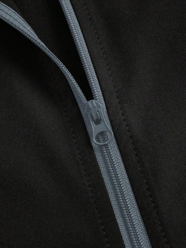 Jachetă nouă cu mânecă lungă neagră cu mai multe buzunare pentru femei, jachetă casual pentru salon de înfrumusețare, îmbrăcăminte de lucru pentru laborator, doctor și asistentă medicală