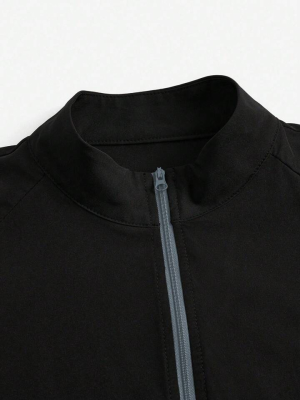 Jachetă nouă cu mânecă lungă neagră cu mai multe buzunare pentru femei, jachetă casual pentru salon de înfrumusețare, îmbrăcăminte de lucru pentru laborator, doctor și asistentă medicală