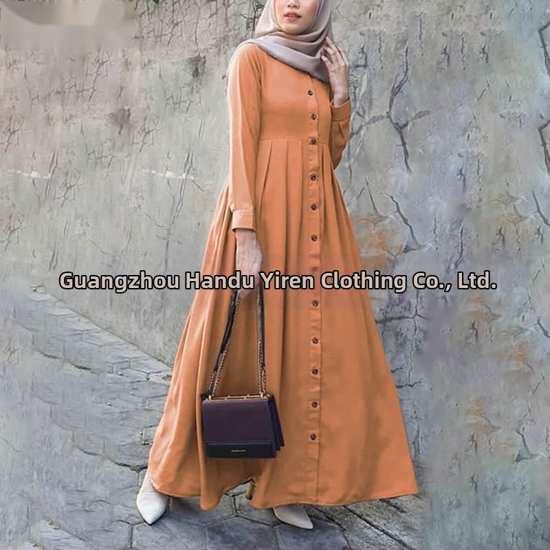 Új, 2020 őszi európai és amerikai külkereskedelmi ellátású, elegáns női, magas derekú, A-vonalú szoknyás ruha, közvetlen gyári értékesítéssel