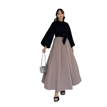 Γυναικεία Ρούχα 2025 Ευρώπη και Αμερική Amazon Διασυνοριακό Εξωτερικό Εμπόριο Ψηλή Μέση Μεγάλη Κούνια Ακανόνιστο Λεπτό Εξωτερικό Επίπεδο Σετ Δύο Τεμαχίων