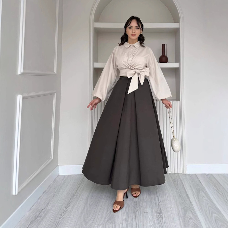 2025 m. moteriški drabužiai Europoje ir Amerikoje, „Amazon“, tarpvalstybinė užsienio prekyba, aukštas juosmuo, didelės sūpynės, netaisyklingas, plonas, išorinis, dviejų dalių komplektas