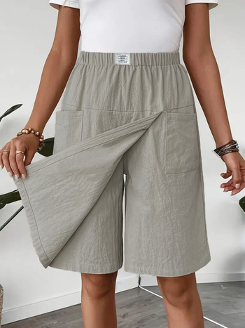 Európai és amerikai határokon átnyúló 2025-ös új Amazon Temuwish alkalmi női zsebes rövidnadrágok és szoknyák