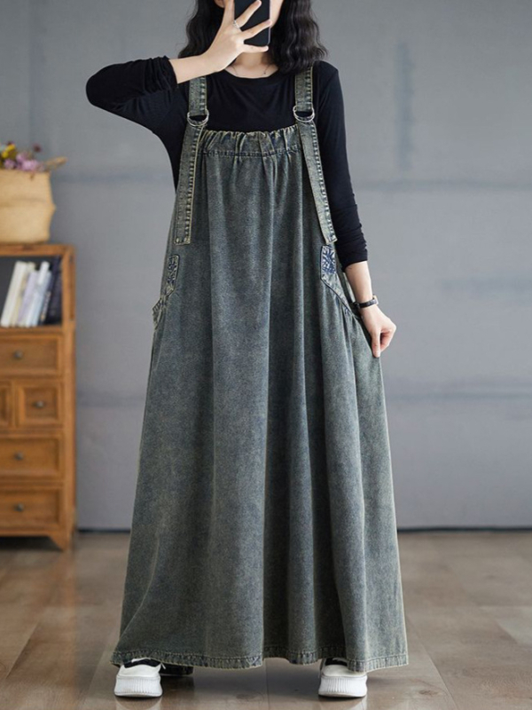 plus size női ruházat kézműves wrap színes farmer strb ruha terhes nők plus size retró laza karcsú hosszú nagy ruha